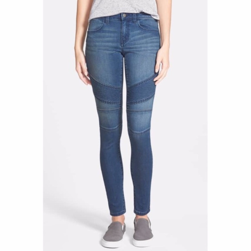 SUN & SHADOW Moto Stitch Skinny Jean